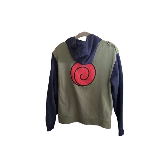 Naruto Shippuden Kakashi cosplay military fleece zip up hoodie sweatshirt S/S - Picture 8 of 11